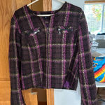 Chadwick's  Purple Plaid Women's Top Photo 0