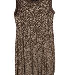 Perceptions Brown/White Polka Dot Sleeveless Midi Dress Wm 16 Photo 0