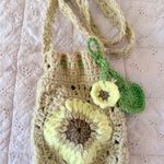 Crochet Sunflower Crossbody Bag Tan Photo 2