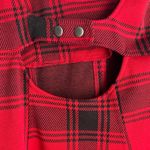 SO  Vibrant Red and Black Checkered Mini Dress Photo 4