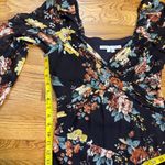 Veronica Beard  Women’s 4 Avani Silk Black Floral Long Puff Sleeve Maxi Dress Photo 5