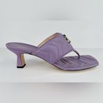 Gucci Marmont Double G Chevron GG Logo Thong Mule Kitten Sandals Size EU 41 Photo 2