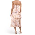 House of Harlow 1960 Margarita Pink Floral Print Bustier Corset Midi Dress M Photo 2