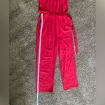 Sweet Storm Red Halter Jumpsuit with Relaxed Fit Photo 3