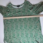 Ellos Curved Hem Tunic Top Size 22/24 Kelly Green Floral Stretch Cottage Boho Size undefined Photo 9