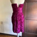 Y2K Vintage | BADGLEY MISCHKA Collection | Pink silk Rosette Strapless Dress | 0 Photo 2