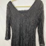 Candie's  Juniors L Black Lace Midi Bodycon Dress Witchy Whimsigoth Dark Romantic Photo 9