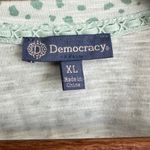 Democracy  Women's Mint Green Dot Print Elbow Sleeve Top XL Photo 4