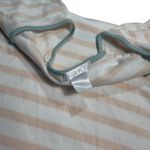 LAKE Pajama Top Womens S PINK Stripe green trim Pima Cotton Short Sleeve Comfort Photo 2