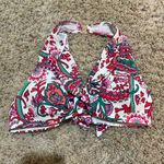 Boden Levanzo Halter Bikini Top Classic Fold Bikini Bottom Set Multi Fantastical White Size 6 Photo 5
