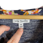 Vera Bradley Lace Up Floral Contrast Hoodie in Navy Multi Size M Photo 8