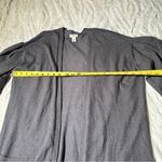 Hinge  Size M Gray Knit Balloon Sleeve Open Front Cardigan Sweater Neutral Cozy Photo 7