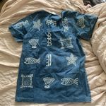 ☀️ 90s denim fish shirt Size M Photo 2