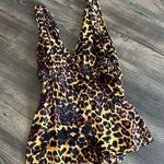 Free People leopard print v-neck romper Photo 0