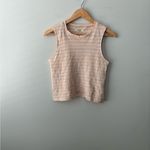 Madewell  Raw-Edge Hangout Muscle Tank Size XXS Linen/Cotton‎ Orange Multicolor Photo 2