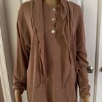 ZARA BASIC KNIT LINEN BLEND SCARF SWEATER. Size L Photo 7