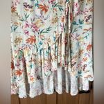 Torrid  Maxi Swiss Dot Ruffle Hi-Low Skirt Cream / Floral Women’s size 4X​​ Photo 5