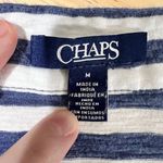 CHAPS 100% Cotton Tie Front Striped Blouse - sz M Photo 4