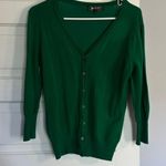 Ye Mak Sweater — Kelly Vibrant Green Cardigan Size M Photo 2