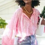 INDIA COLLECTION By EMERSON FRY Organic top floral blouse medium Pink Photo 0