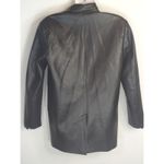 ZARA  Black Blazer Jacket Women's Small Vegan Leather Punk Bikercore Outdoor NWOT Photo 2