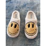Luna Mellow Luxe Cream Yellow Smiley Happy Face House Slippers Women's XS 4 Photo 1