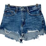 Abercrombie & Fitch NEW Curve Love Mom Short High Rise Blue Jean Shorts Sz 27 4 Photo 0