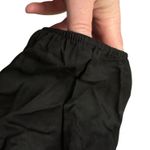 Blāshe Women's Small Black Cropped Smocked Hem Plunging Neck Long Sleeved Top Photo 3