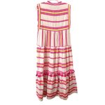 Saylor  Maryam Boho Tassel Maxi‎ Dress Cream Pink Medium Photo 3