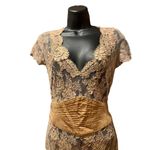 None Vintage Boho Lace Midi Dress Bridesmaid Victorian S/M Photo 1