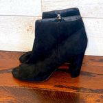 Merona Women’s Black Faux Suede Peep Toe Ankle Boots Size 9.5 Photo 6