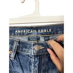 American Eagle Low Rise Baggy Straight Jeans Comfort Waistband Denim Blue Photo 3