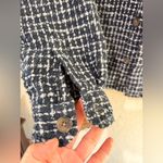 Cotton On  blue and white tweed shirt jacket with a tan lining. Size M oversized Photo 15