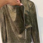 Lulus  Wild at Heart Olive Green Vegan‎ Suede Moto Jacket NWT Size S Photo 8