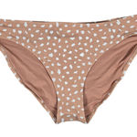Aerie  Bikini Bottoms Tan White Speckle Textured Swimsuit Size L Photo 0