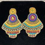 Adorable fun colorful beaded earrings Purple Photo 1