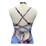 Jessica Simpson Bathing Suit Women’s Size Large One Piece Blue Pink Swimsuit Photo 4