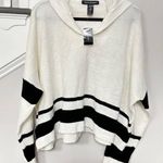 Ashley Stewart Ivory/combo Hooded Women’s Sweater NWT Photo 3