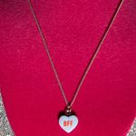 Sterling Silver BFF Necklace  Best Friends Forever Conversation Heart Shape gift Photo 10