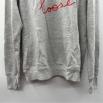 Sundry Gray Hang Loose Embroidered Wording Long Sleeve Crewneck Sweater Sz 1 (S) Photo 2