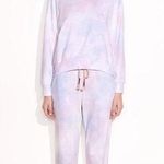 Sundry Tie Dye Sweat Set Tapered Joggers Size 0 Extra Small Pink Blue Lounge Photo 0
