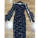 ALEX PERRY LIBERTY PAINTED FRENCH FLORAL LACE DRESS size 4 Black Photo 4