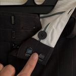 Banana Republic  Martin fit vtg Y2K dark gray pin striped wide trousers pants 10​ Photo 4