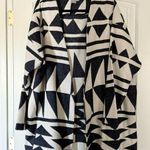 ASOS Southwest Navy & White Open Oversized Cardigan Poncho Sweater Coat Photo 0