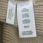 Calvin Klein Women's  Ribbed Gold Grommet Long Sleeve Sweater Tan  Size Medium Photo 12