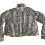 BLANK NYC snakeskin cropped jacket lightweight zipper front size medium Photo 0