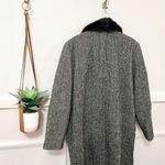 Vintage Andover Wool Black and White Tweed Fur Trim Jacket Size XXL Photo 3