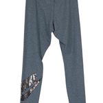 Nike NWT Leggings Womens M Gray Organic Cotton Sequin Logo Athleisure Casual Photo 3