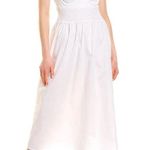 We Wore What  Puff Sleeve Cotton Poplin Maxi Dress Optic White Photo 0
