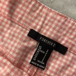 Forever 21  Pink White Gingham Cotton Stretch A Line Mini Skirt Pockets Size S Photo 9
